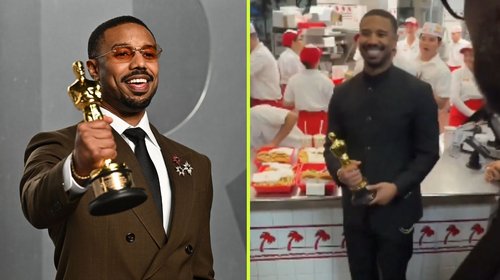 Michael B. Jordan celebra su Óscar con visita a comida rápida