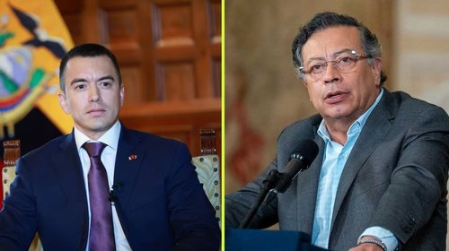 Noboa desmiente a Petro por supuesto bombardeo en Colombia