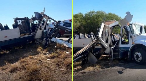 Volcadura de autobús deja 20 lesionados en Matamoros-Victoria