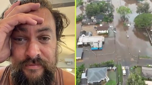 Jason Momoa lucha contra inundaciones en Hawái y ayuda a victimas