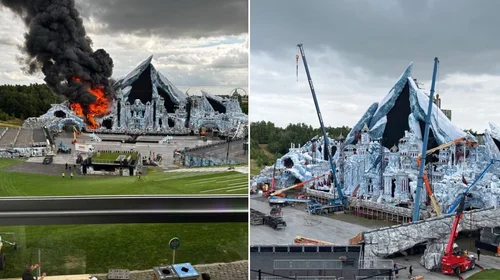 Se incendia escenario principal de festival en Bélgica
