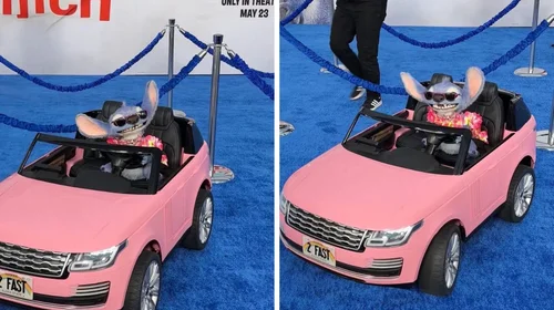 Video: Stitch sorprende en la alfombra del estreno de su película