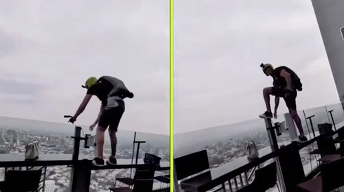 Clausuran terraza en Guadalajara tras salto en paracaídas ilegal