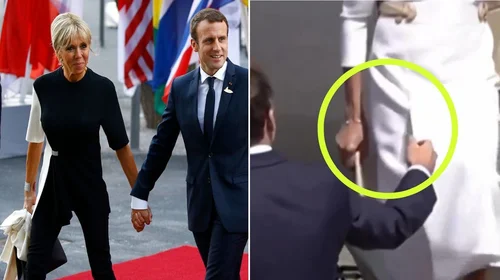 Captan nuevo desplante de esposa a Emmanuel Macron en Londres