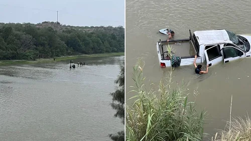 Escapan migrantes de Patrulla Fronteriza nadando el Río Bravo