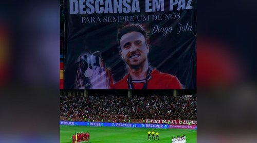 Gran homenaje a Diogo Jota en primer partido de Portugal sin él
