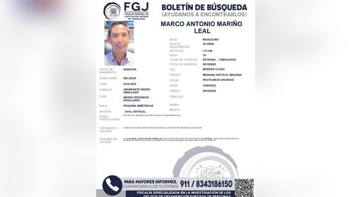 Desaparece vicepresidente de Fecanaco Tamaulipas en Reynosa