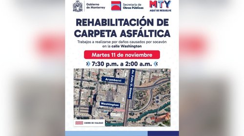 Restringen paso en calle Washington por recarpeteo nocturno