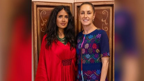 Salma Hayek pide a Sheinbaum impulsar incentivos para el cine