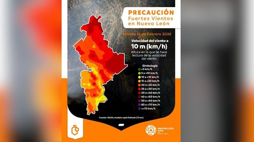 Alertan por fuertes vientos en NL por ingreso del Frente Frío 34