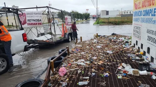 Basura doméstica, principal causa de inundaciones en Reynosa