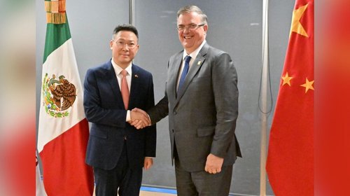 Se reúne Ebrard con Embajador de China y abordan tema arancelario