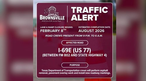 Iniciarán trabajos de rehabilitación vial en I-69E de Brownsville
