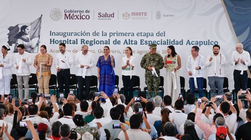 Sheinbaum inaugura primera etapa del hospital ISSSTE en Acapulco