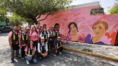 Homenajea San Pedro con mural a mujeres sobrevivientes de cáncer 