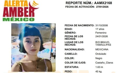 Activan Alerta Amber por desaparición de joven en Tamaulipas