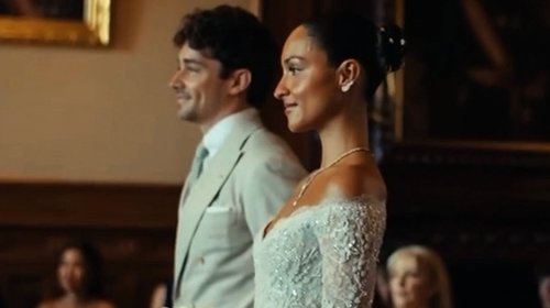 Revelan video de la boda civil de Charles Leclerc & Alexandra