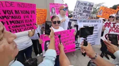 Familiares de víctima de feminicidio marchan en Tampico-Altamira