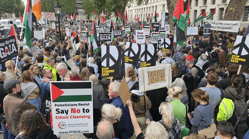 Protestan previo a visita del presidente de Israel a Reino Unido