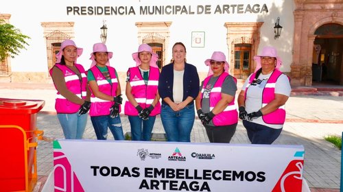 Pone en marcha programa de empleo y embellecimiento en Arteaga