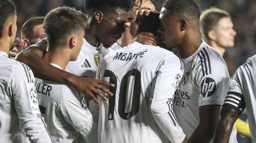 Golea Madrid 5-0 al Kairat con triplete de Mbappé en Champions