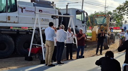 Colocan primera piedra del viaducto elevado Tampico-Altamira