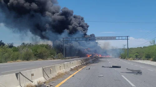Explota pipa de gas en limites de Nuevo León-Tamaulipas