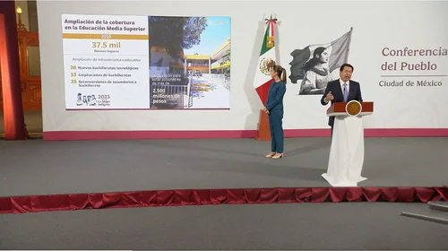 Invierte Sheinbaum $2,500 millones en educación media superior