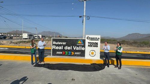 Inaugura Manolo Jiménez Camino del Real en Ramos Arizpe