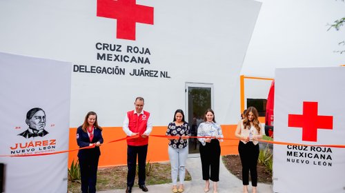 Instala Mónica Oyervides base de la Cruz Roja Mexicana en Juárez