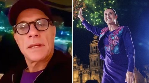 Envía mensaje el actor Jean-Claude Van Damme a Sheinbaum