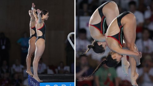 Ale Orozco y Gaby Agúndez, quinto lugar en clavados sincronizados