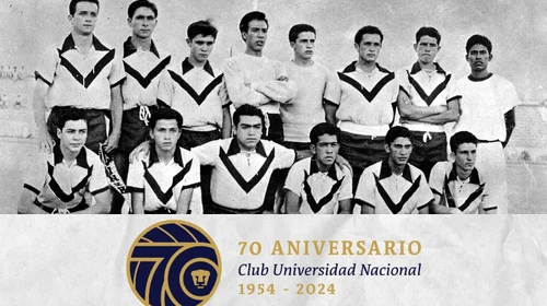 Pumas de la UNAM festeja 70 años de existencia en el futbol