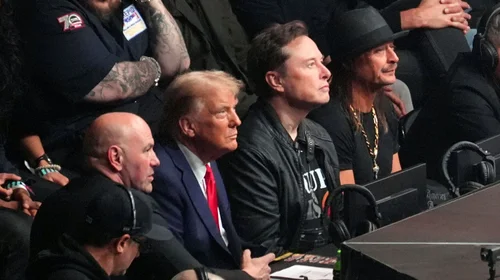 Trump y Elon Musk asisten a campeonato de UFC en Nueva York