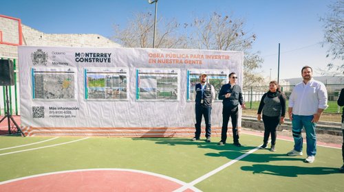 Entrega Monterrey obras públicas para dignificación de La Alianza