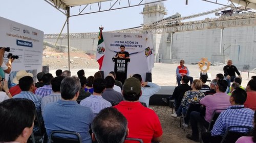 Activan sistema de bombeo en la presa Libertad