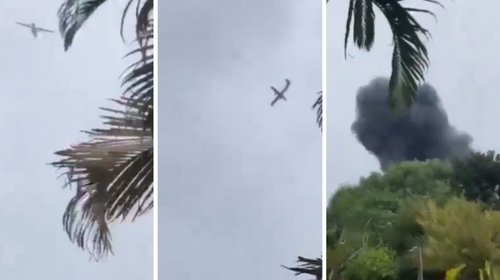 Se desploma avión en Sao Paulo con 61 personas a bordo