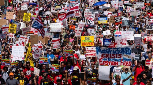 Washington se moviliza en contra del Gobierno de Donald Trump