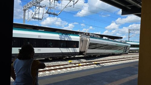 Se descarrila vagón del Tren Maya en estación Izamal