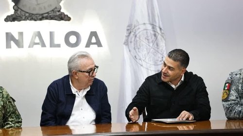 Rocha y García Harfuch revisan estrategia de seguridad en Sinaloa