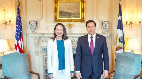 María Corina Machado califica de 'excelente' reunión con Rubio