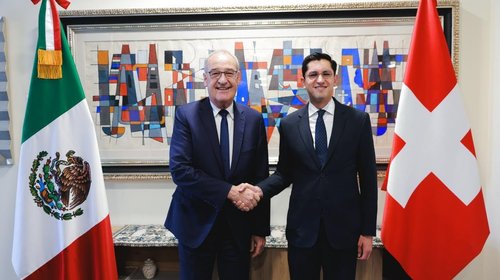 Presidente de Suiza inicia visita oficial a México