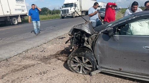Choque en la Matamoros-Reynosa dejó dos lesionados