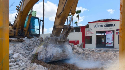 Arrancan obras de mejora en escuela primaria Justo Sierra