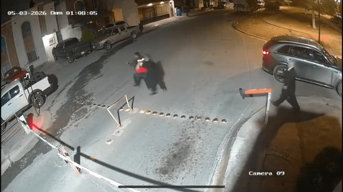 Captan en video agresión contra guardia de seguridad