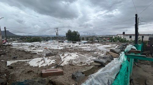 Lluvias inundan vivienda de adulto mayor en Ramos Arizpe