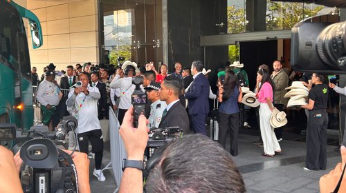 Sudafrica llega a Monterrey para su juego ante Corea del Sur