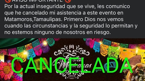 Cancelan participación de expositor en Fiestas Mexicanas