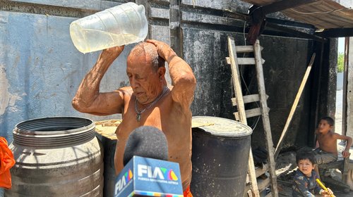 ¡Qué calor! Así lo vive una familia en El Ranchito