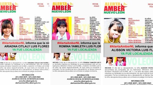 Localizan a menores desaparecidas en El Carmen, NL